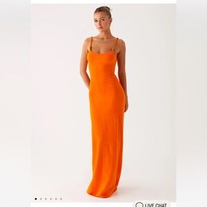 Peppermayo Exclusive - Elaina Knit Maxi Dress - Orange XS-small